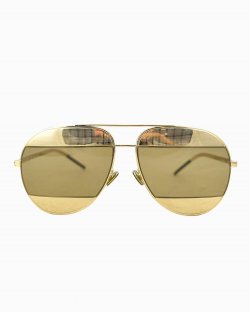Óculos Christian Dior Split Original Dourado Feminino